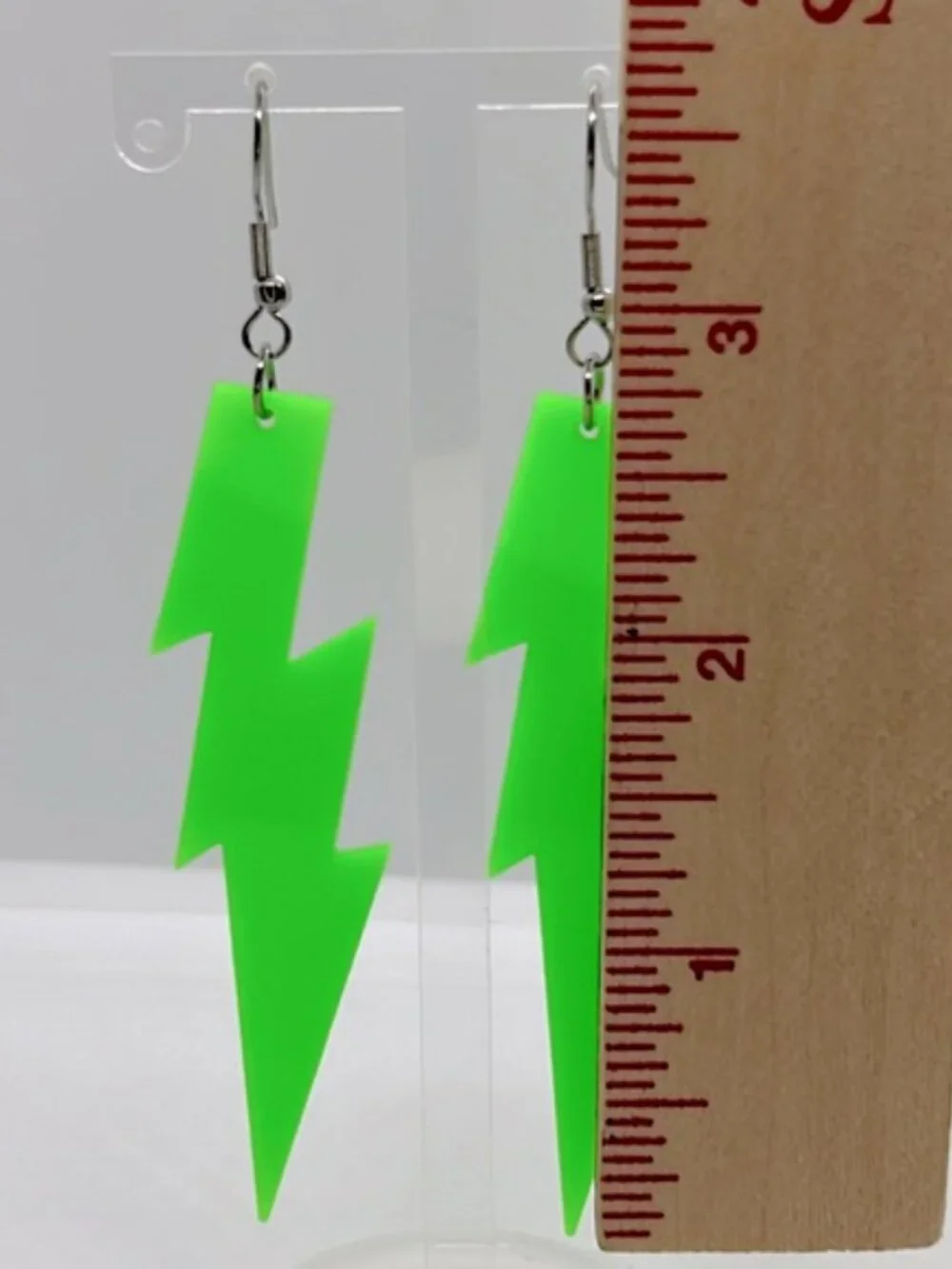 Lightning Design Green Acrylic Dangle Earrings Cute  Jewelry Fashion Jewelry